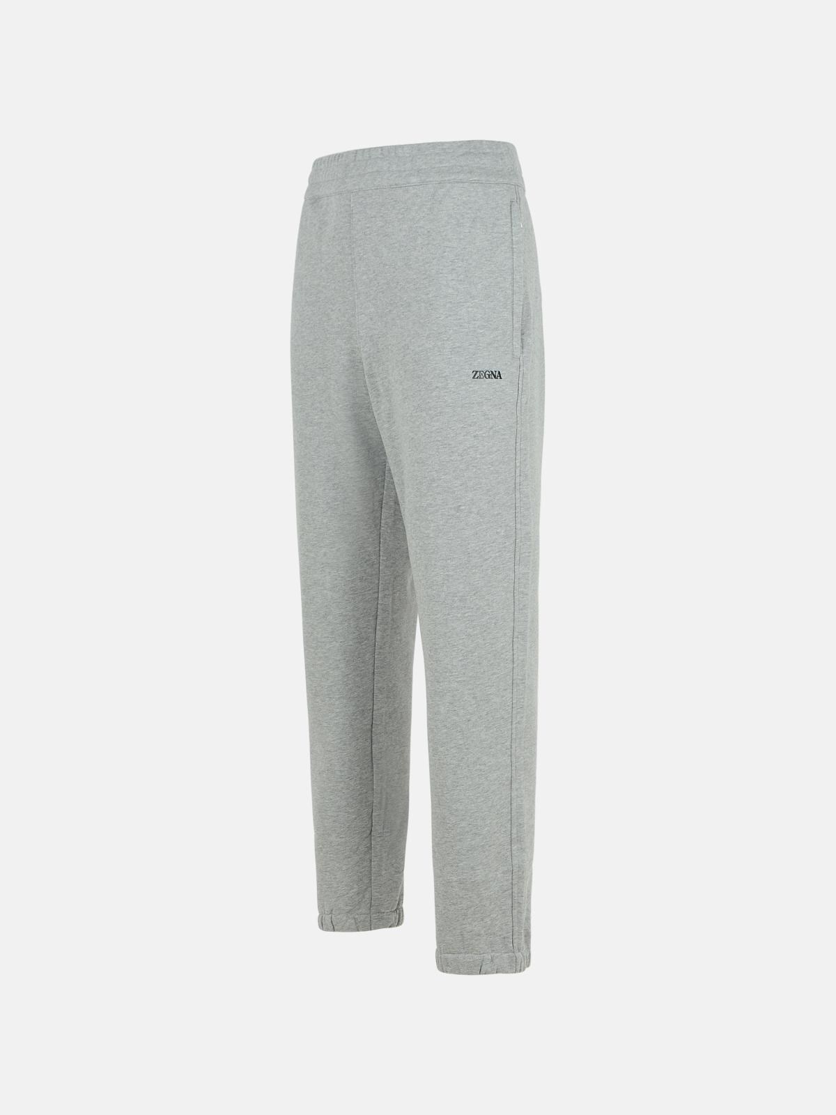 GRAY COTTON PANTS - 2