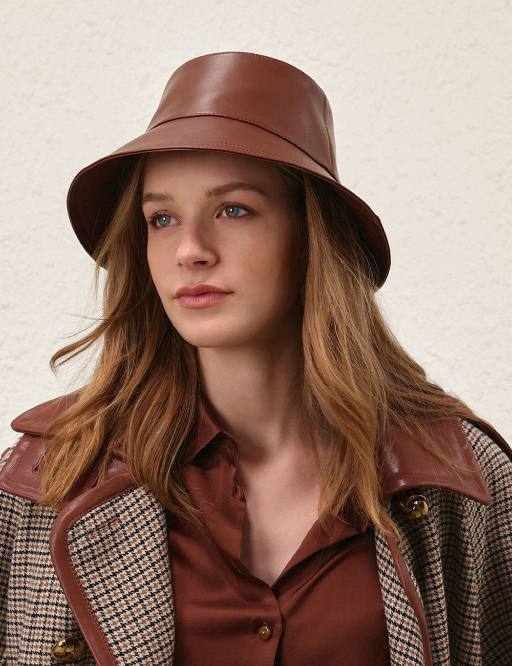 LEATHER BUCKET HAT - 2