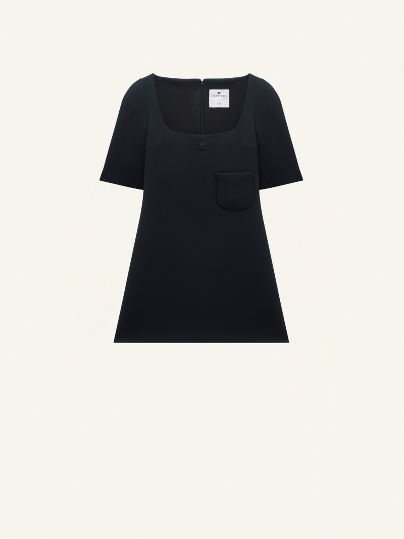 CREPE SINGLE POCKET MINI DRESS 1