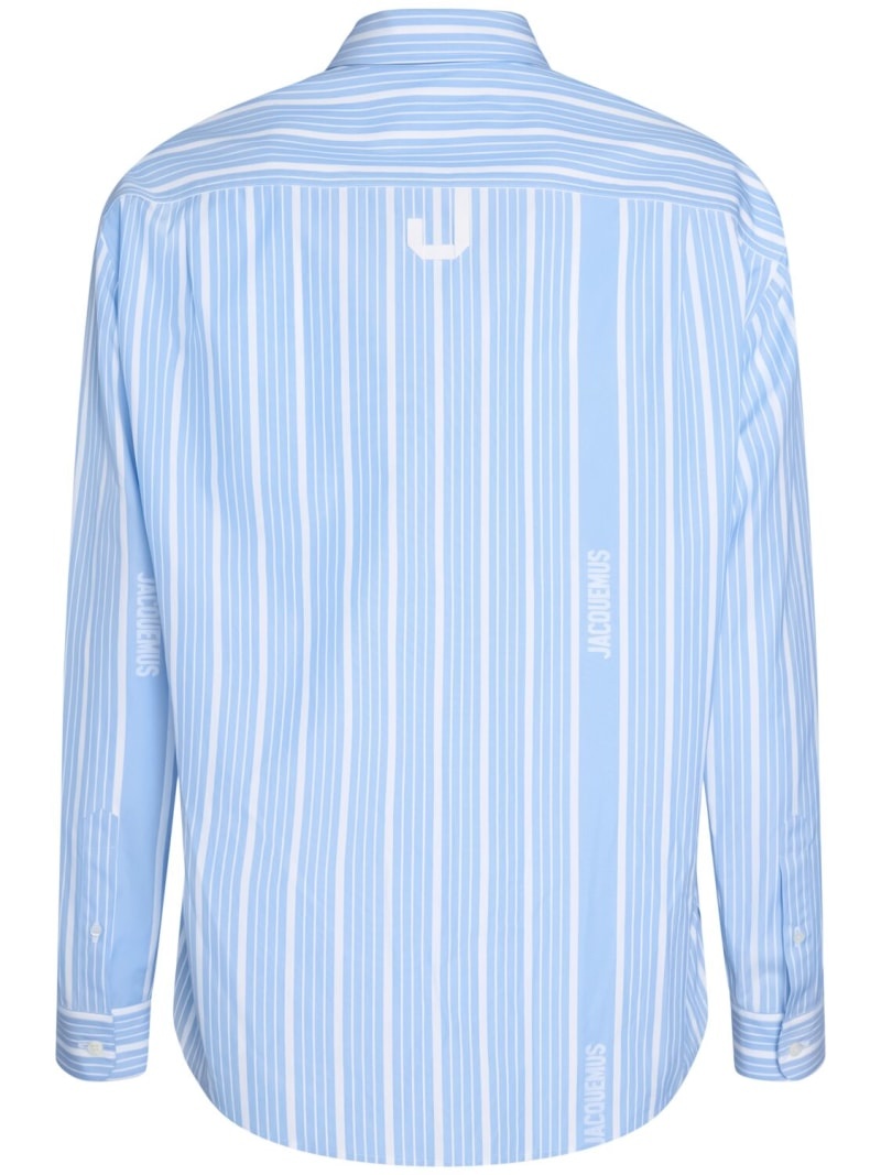 La Chemise Simon logo striped shirt - 4