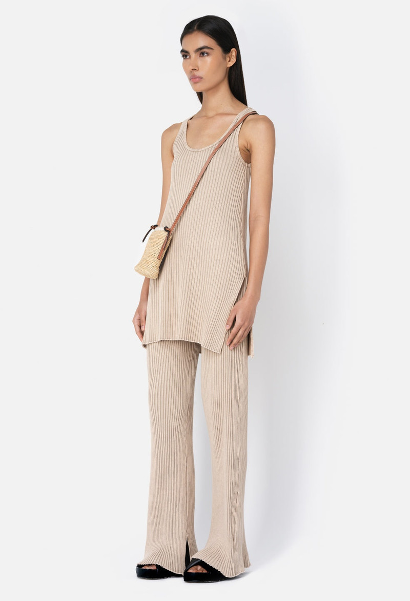 MINERAL WASH GINZA RIB SPLIT PANT 3