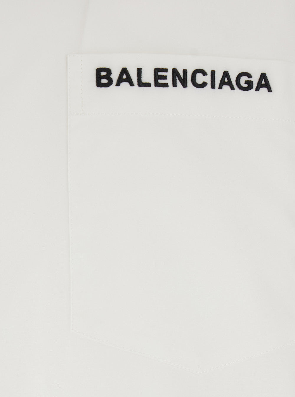 Balenciaga Men White Shirt With Logo Lettering On The Front And Logo Patch On The Sleeve In Cotton M - 3