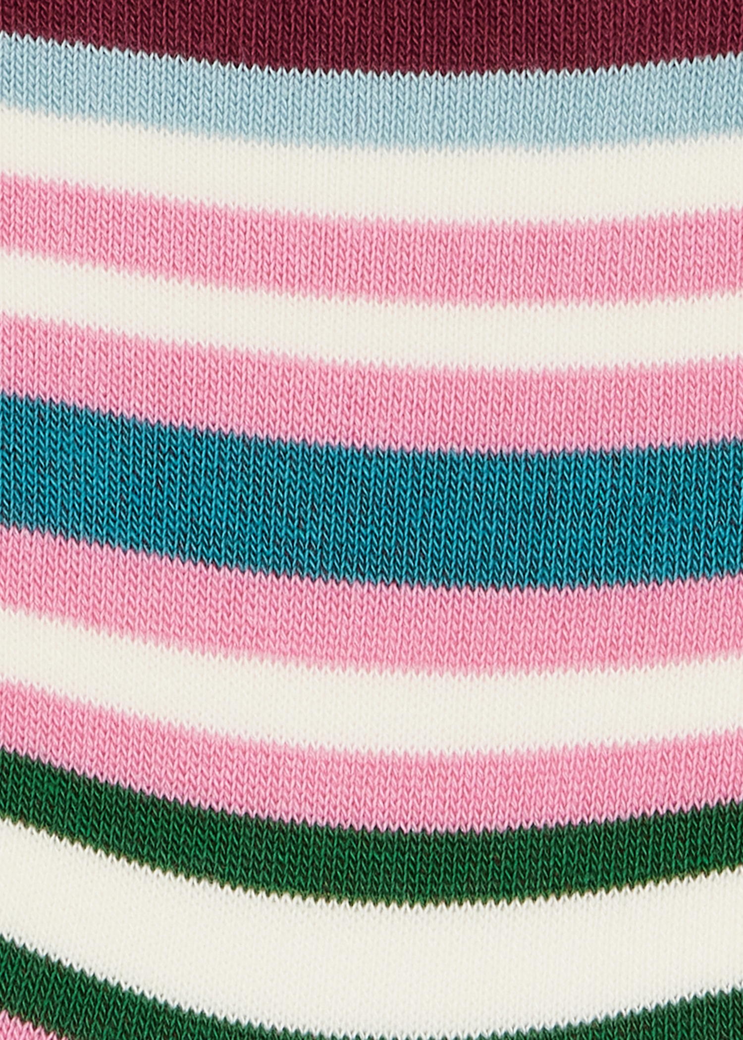 Women's Burgundy Multi Colour Stripe Socks - 2