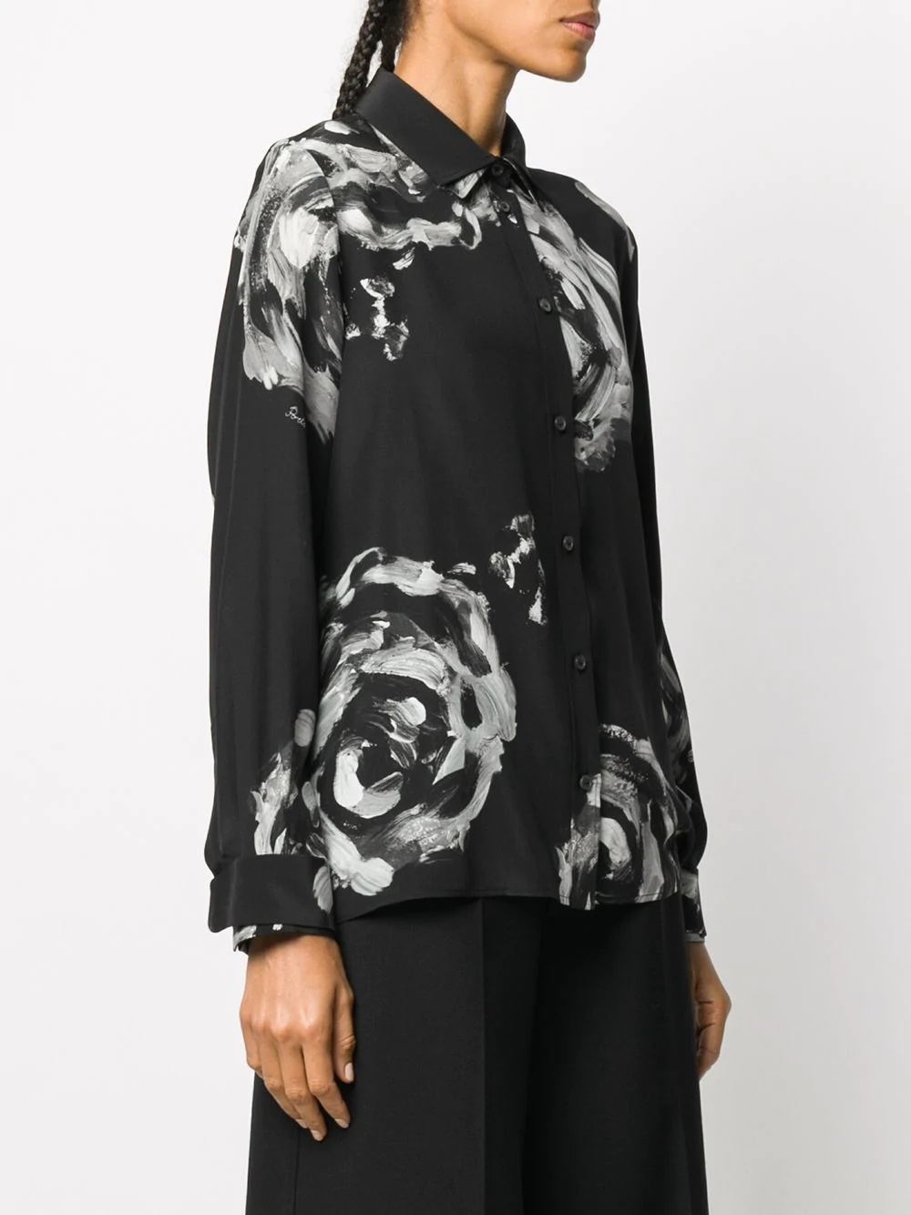 abstract-print shirt - 3