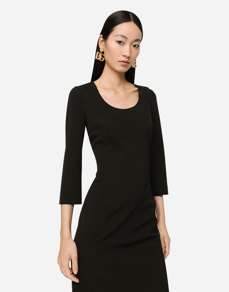 Woolen calf-length dress - 4