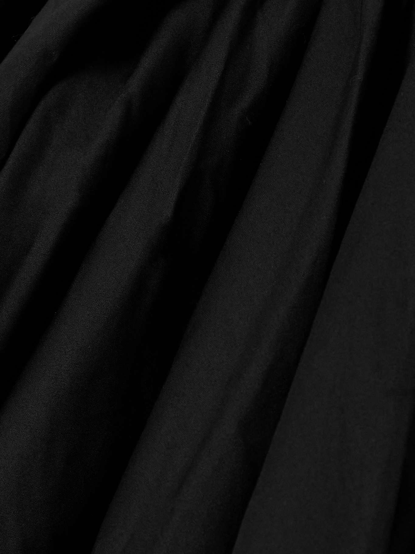 Spatial asymmetric strapless draped cotton-sateen gown - 4