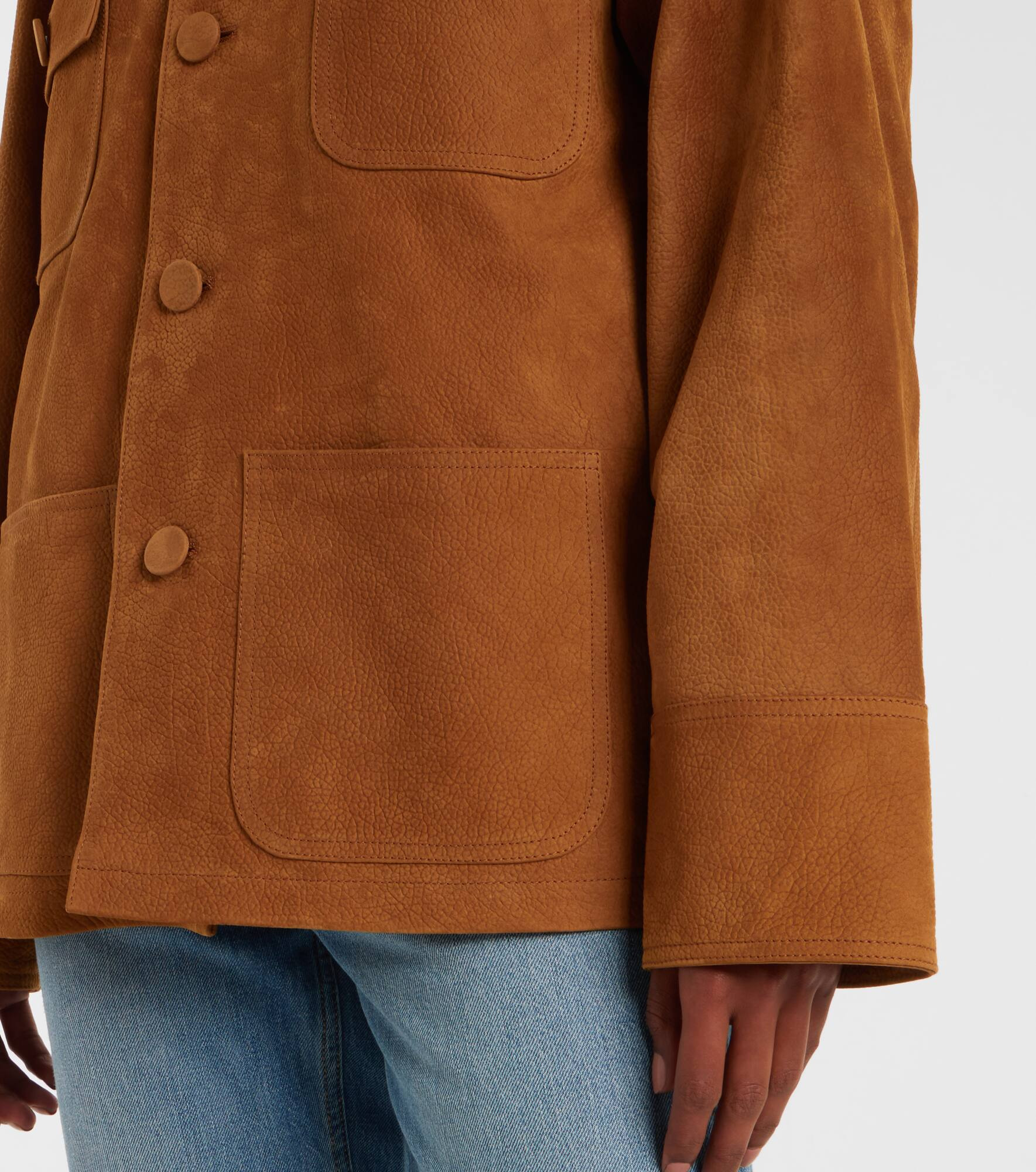 Oversized leather jacket - 5