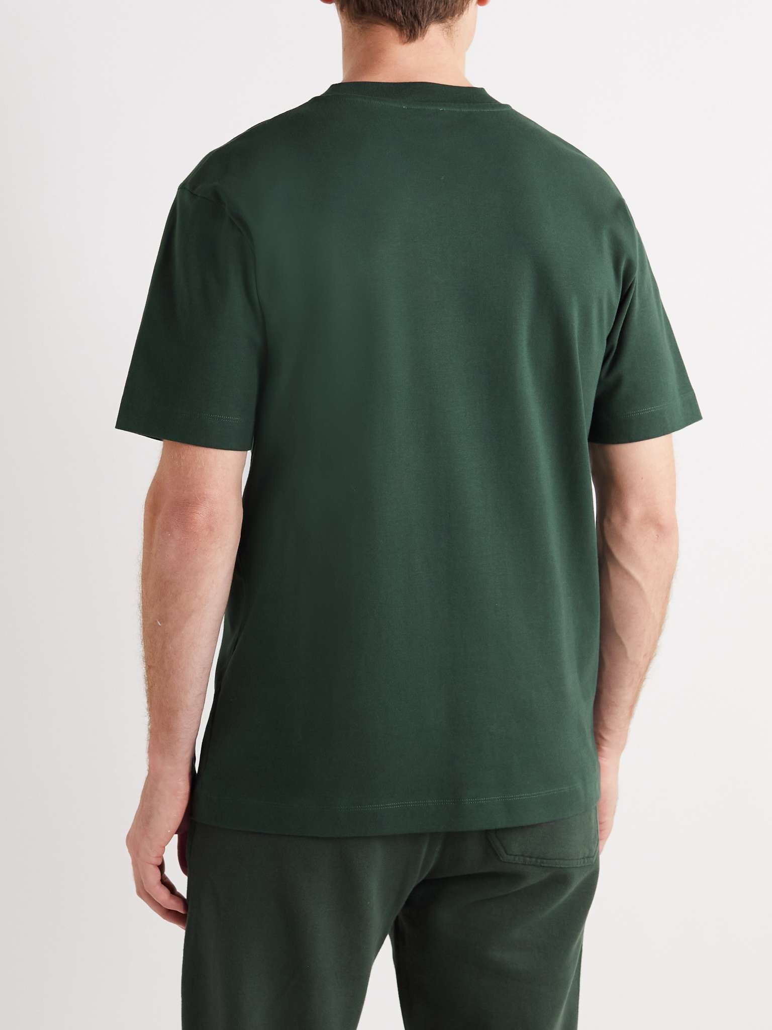 Brushed Cotton-Jersey Mock-Neck T-Shirt - 4