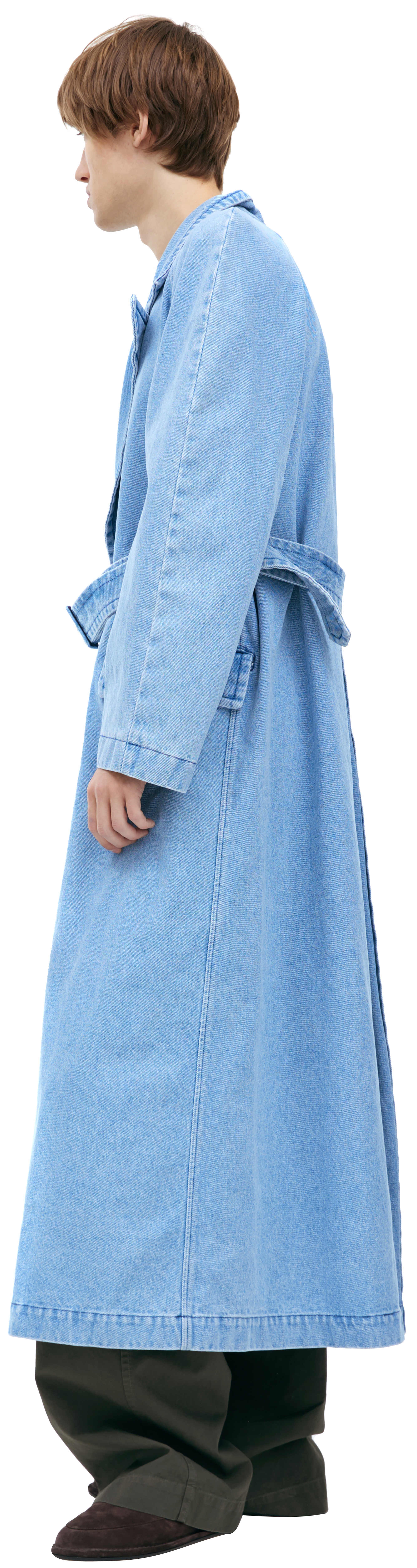 DENIM TRENCH COAT WITH BELT - 2