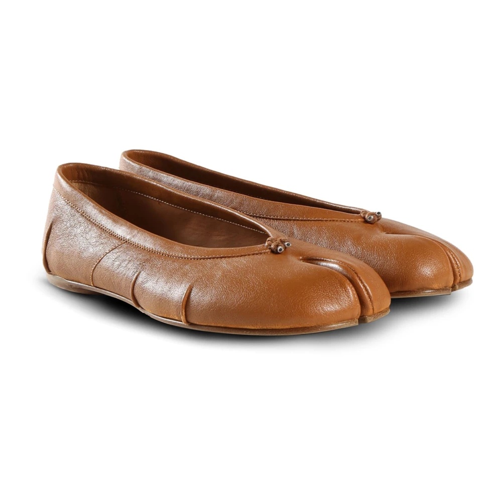 BROWN FLAT SHOES HANDMADE LEATHER - 2