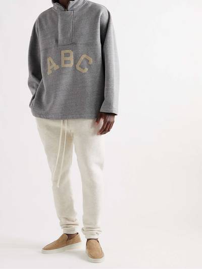 Fear of God Logo-Flocked Cotton-Blend Jersey Half-Zip Sweatshirt outlook