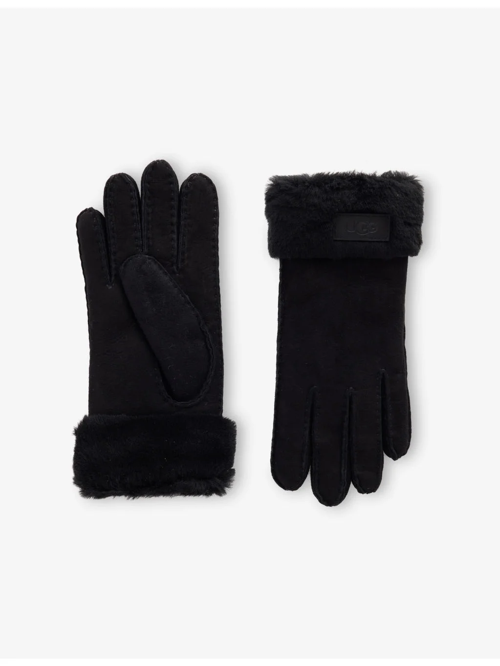 Turn Cuff Sheepskin Gloves - 1