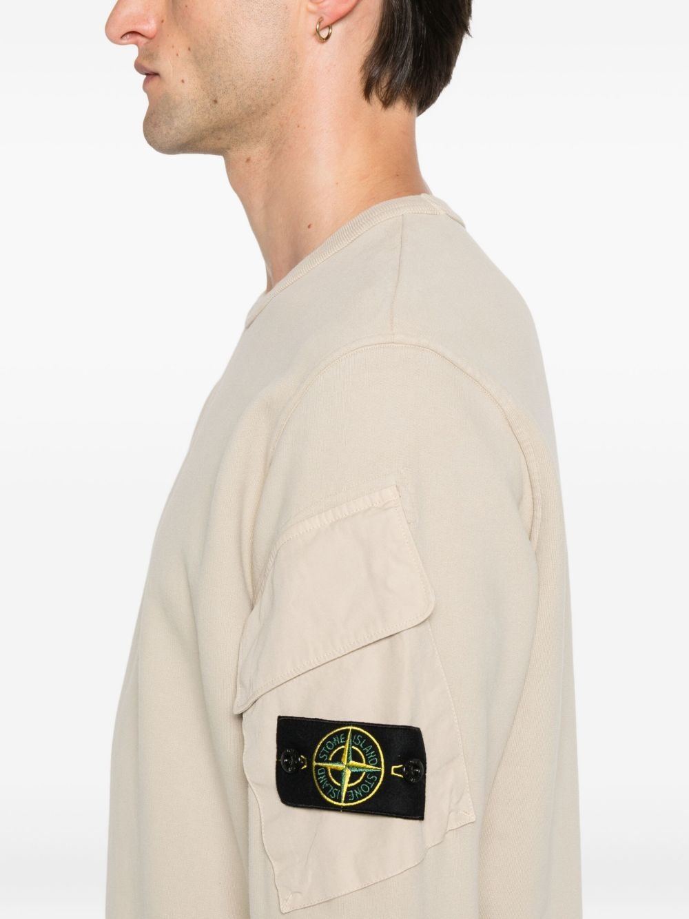 Compass-badge cotton sweatshirt - 5