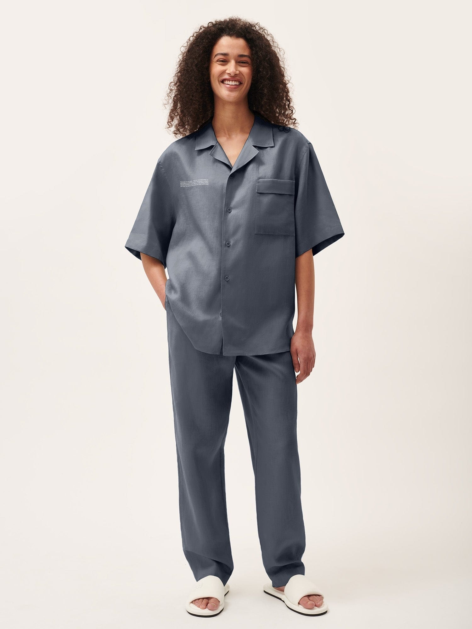 Women's DNA Linen Trousers - Atmosphere Grey - 2