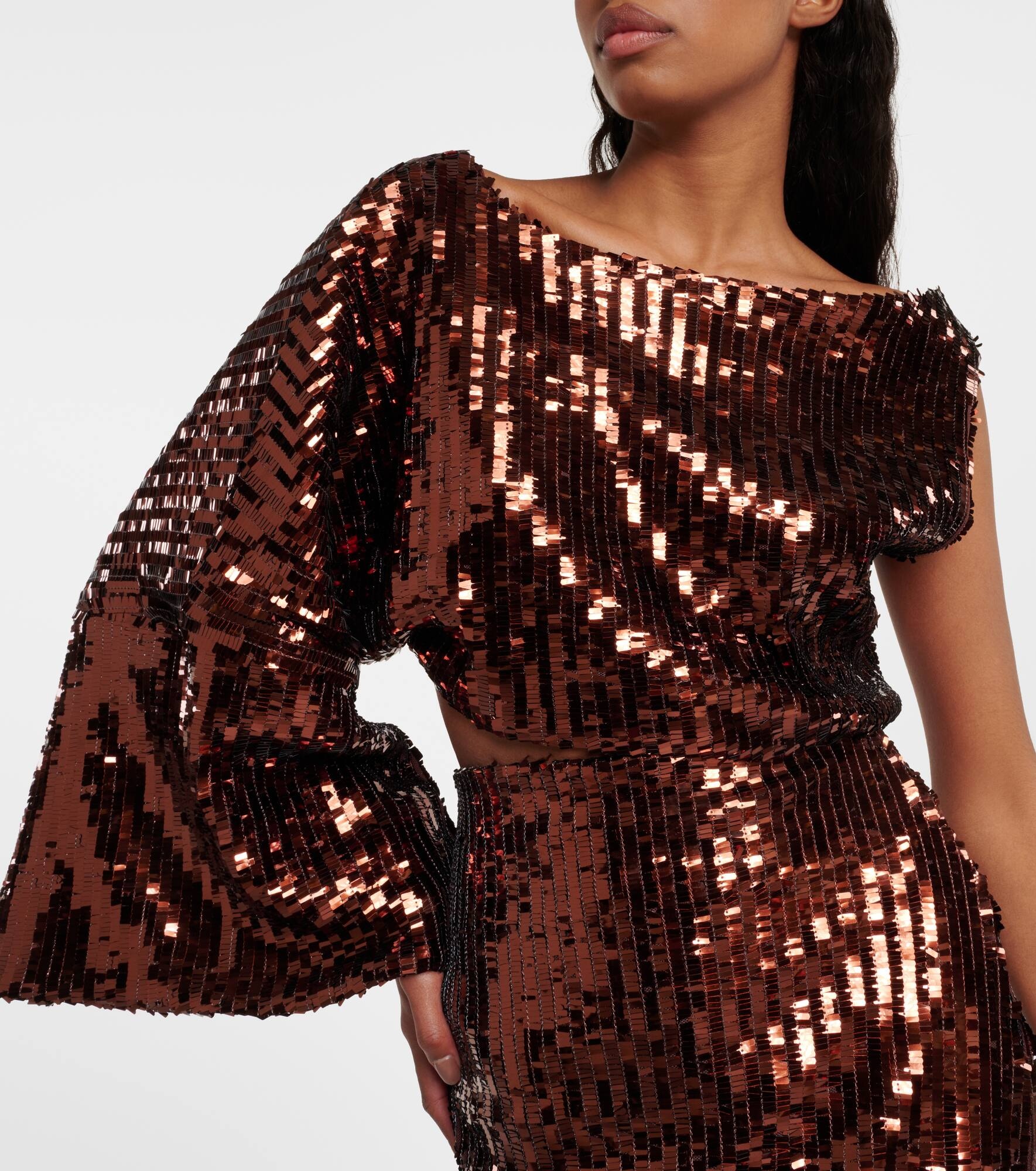 Eric sequined one-shoulder top - 4