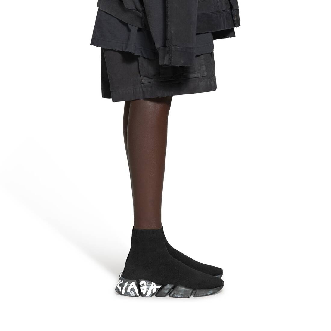送料込+BALENCIAGA+Speed2.0Graffitiリサイクルニットスニーカー balenciaga】Speed 2.0 Graffiti リサイクルニット スニーカー