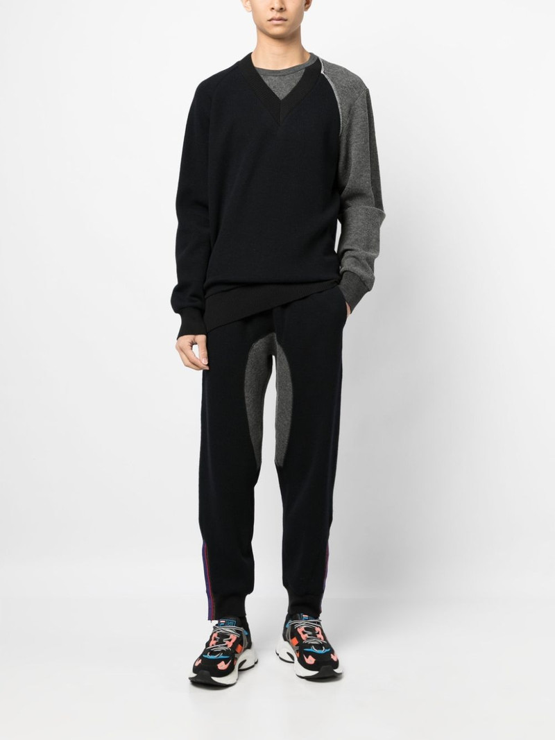 Kolor patchwork-design knitted jumper outlook