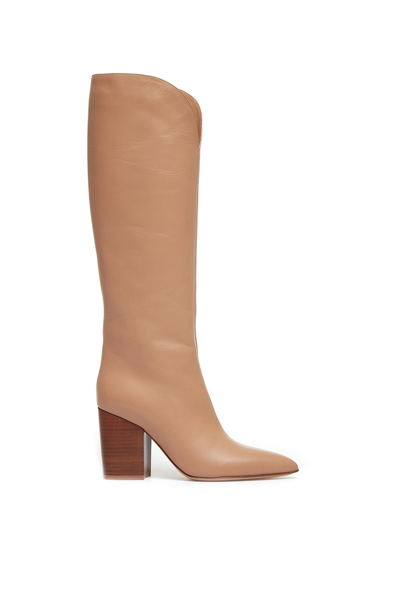 Cora Knee High Boot in Camel Leather 1