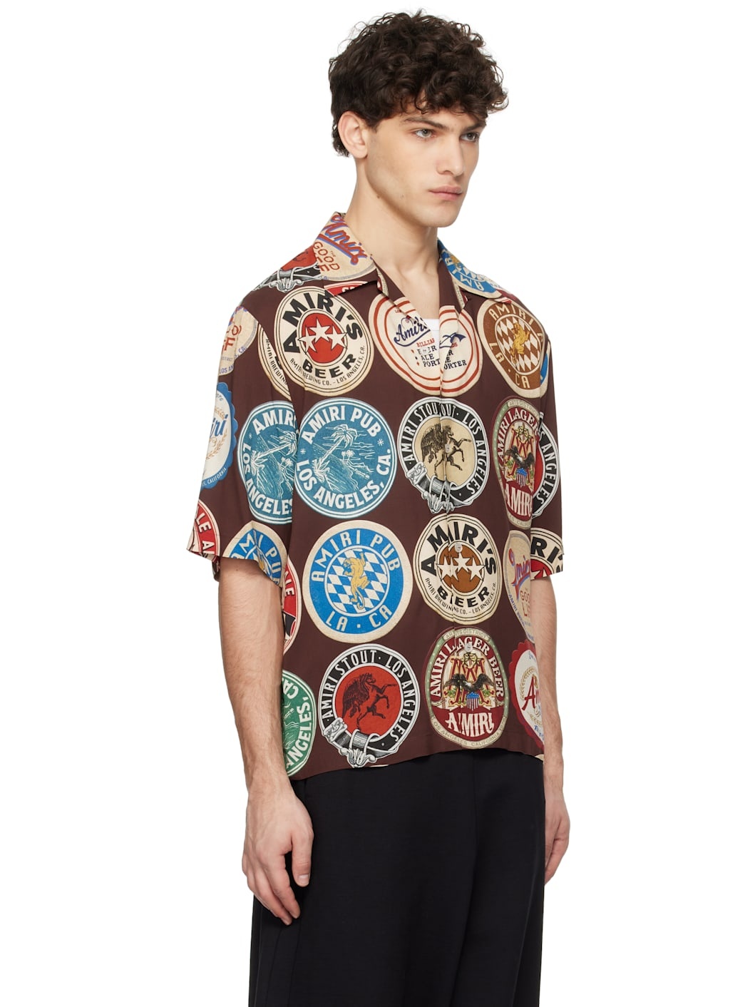 Brown 'Amiri' Coasters Bowling Shirt - 2