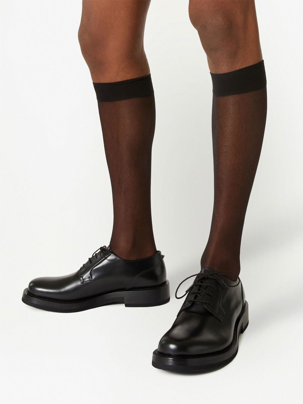 Roman Stud leather derby shoes - 6