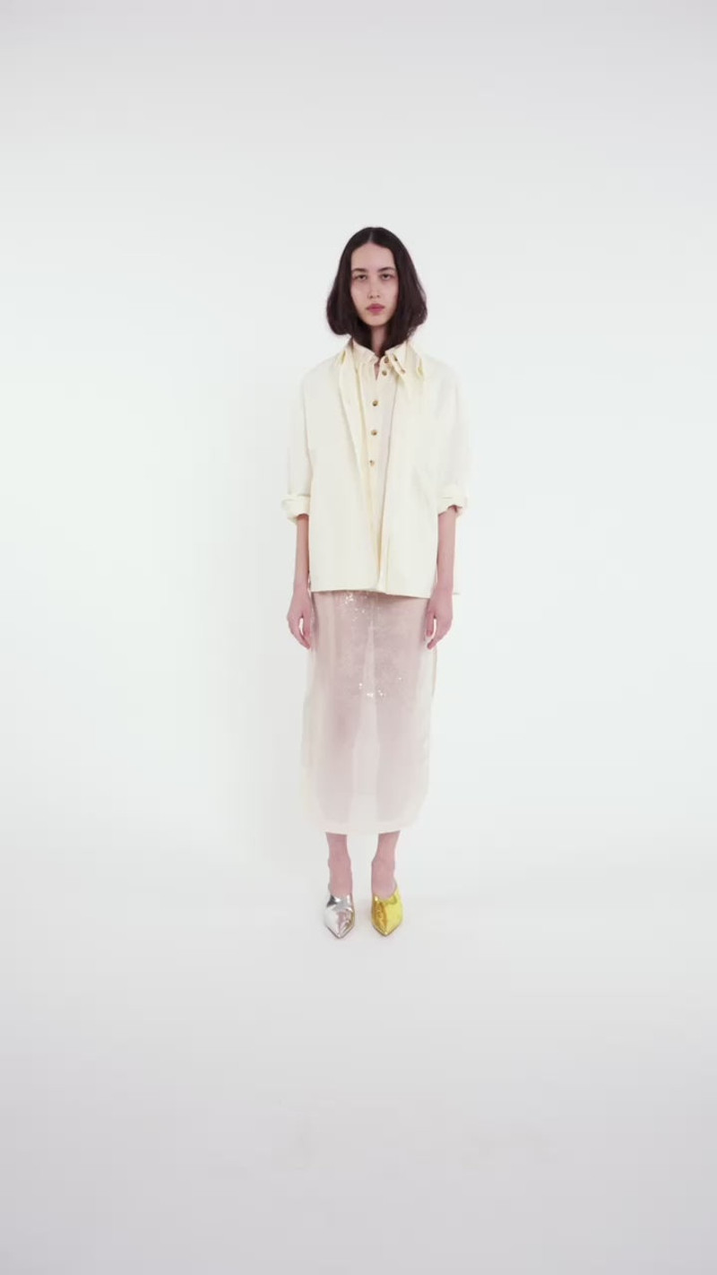 TRIPLE TROMPE-L’OEIL SHIRT ECRU 12