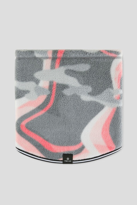 Arian fleece loop scarf in Gray/Pink - 1