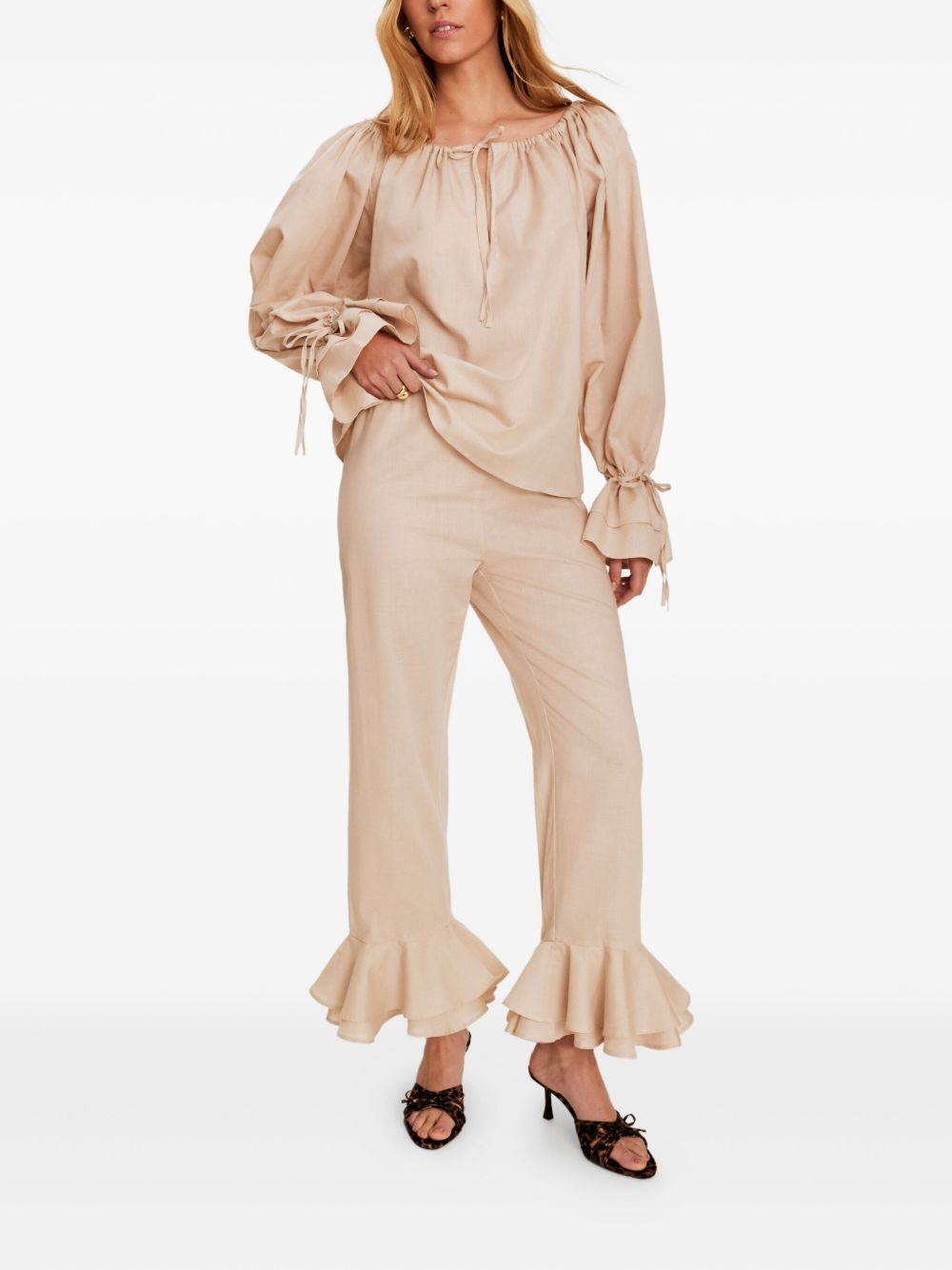 peplum hem trousers - 2