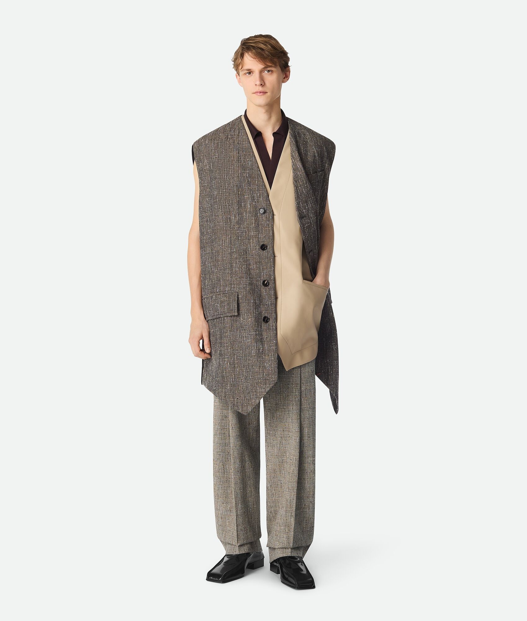 Fleck Viscose Waistcoat - 4