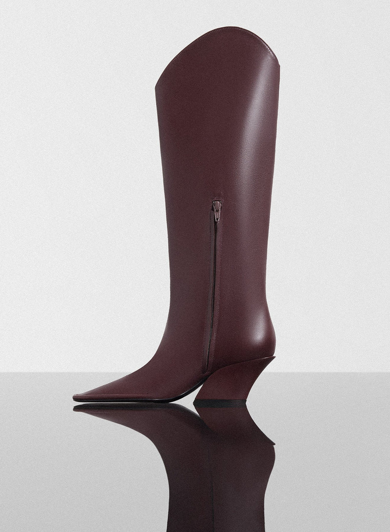 MUGLER burgundy Santiag boots outlook