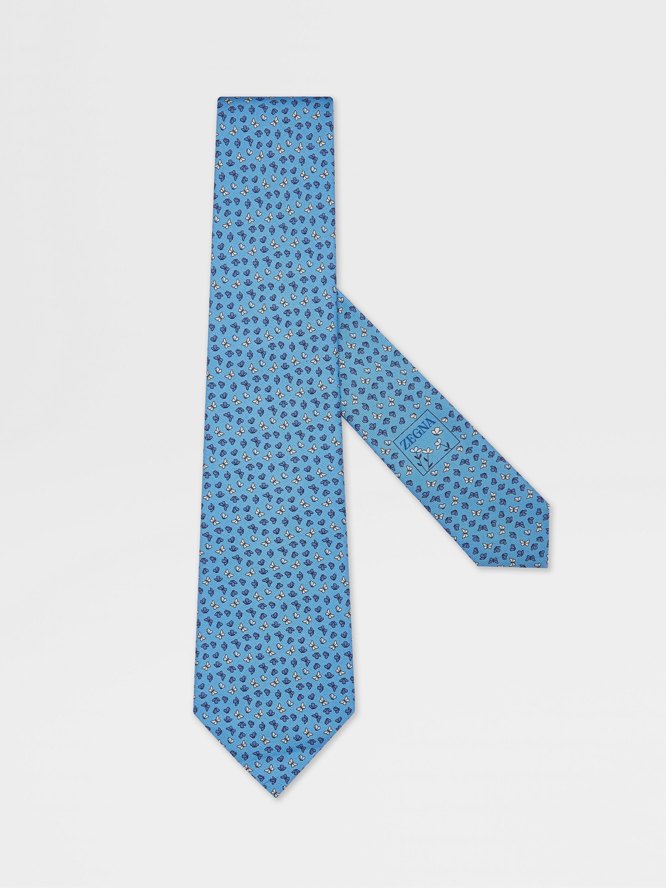 LIGHT BLUE SILK TIE - 1