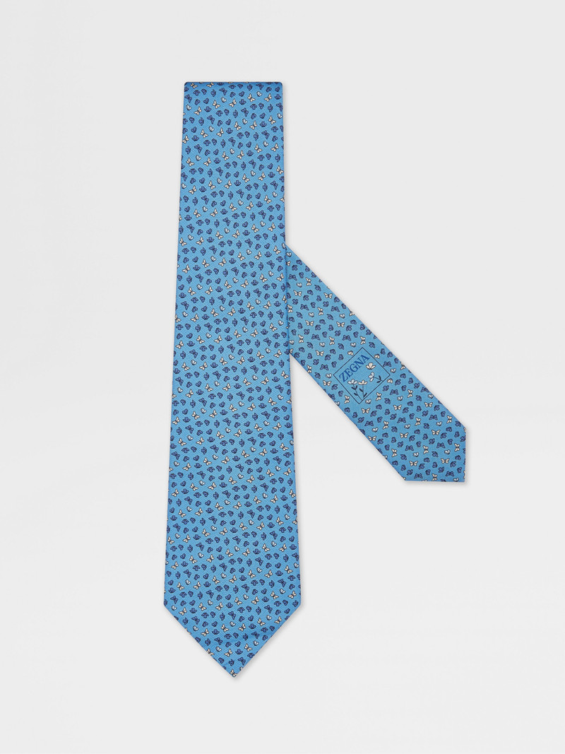 LIGHT BLUE SILK TIE 1