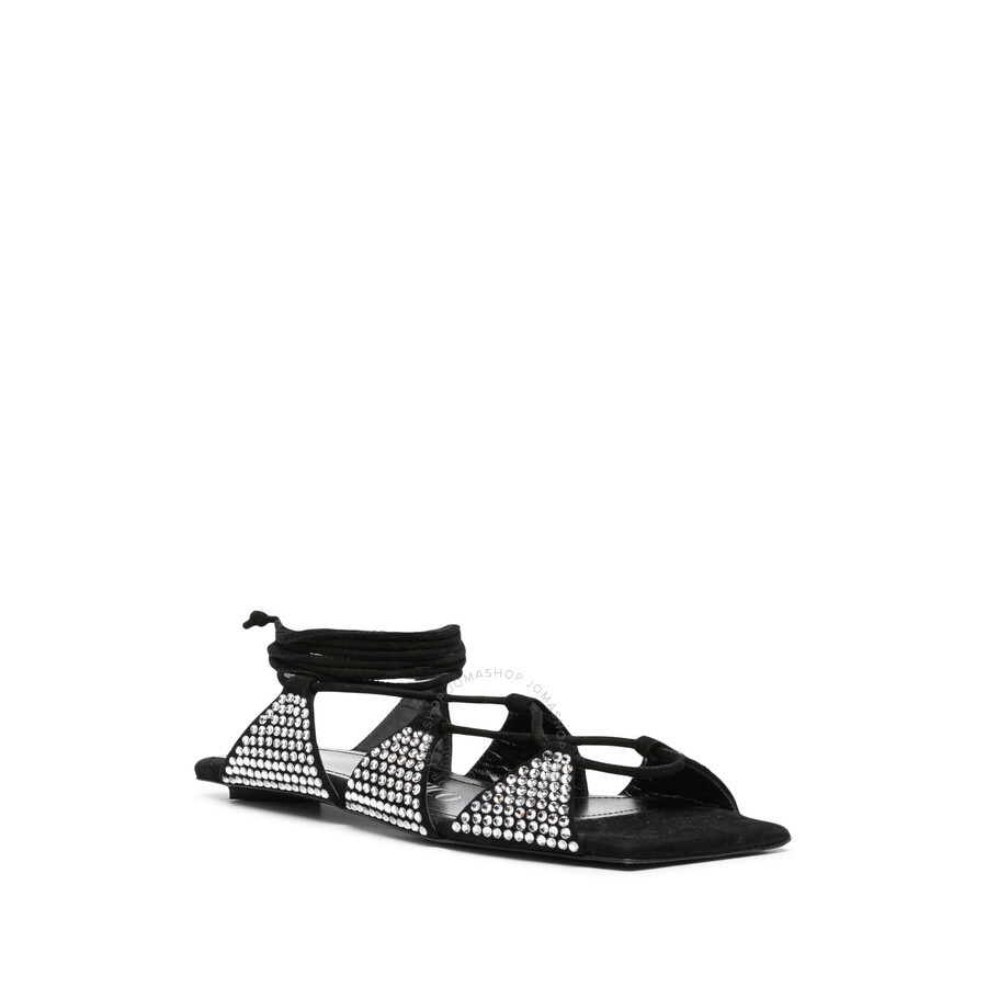 The Attico Tatc Crystal-Embellished Renee Flat Sandal - 2