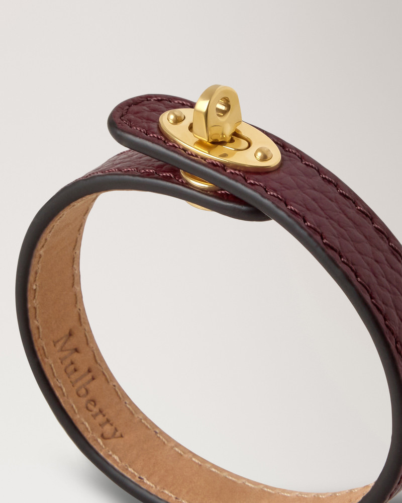 Mulberry Bayswater Thin Bracelet
Black Cherry Small Classic Grain & Brass outlook