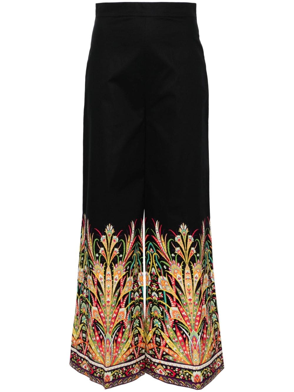 botanical-print palazzo pants - 1