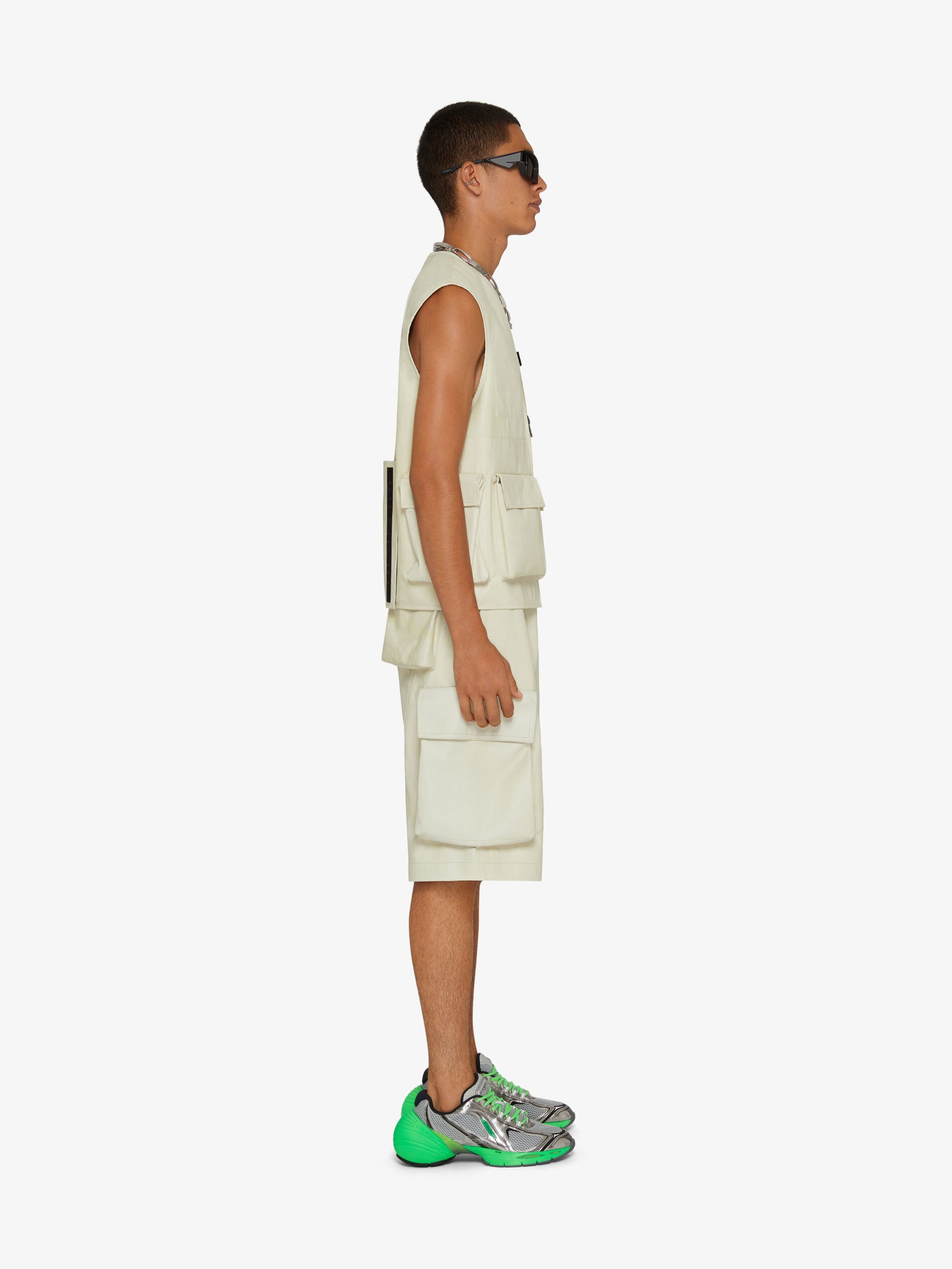 CARGO SHORTS IN LEATHER - 3