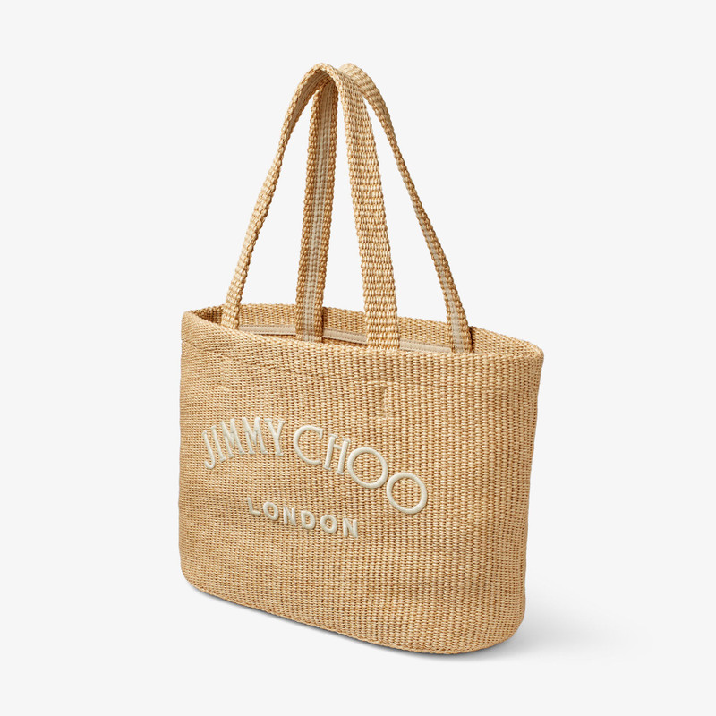 Beach Tote Natural Raffia Tote Bag with Jimmy Choo Embroidery 4