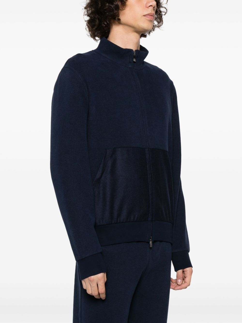 mock-neck zip-up sweatshirt - 3