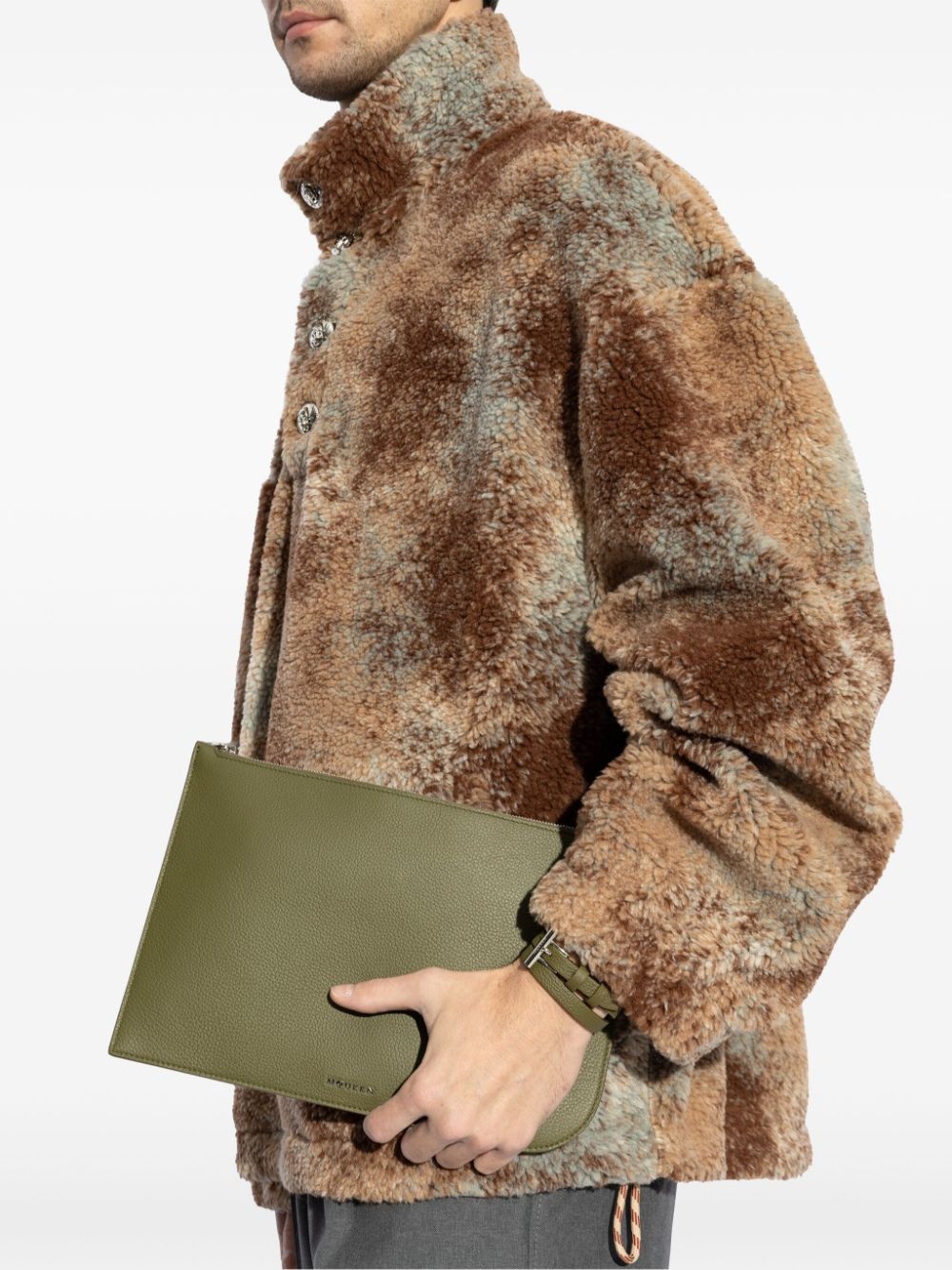 leather clutch bag - 2