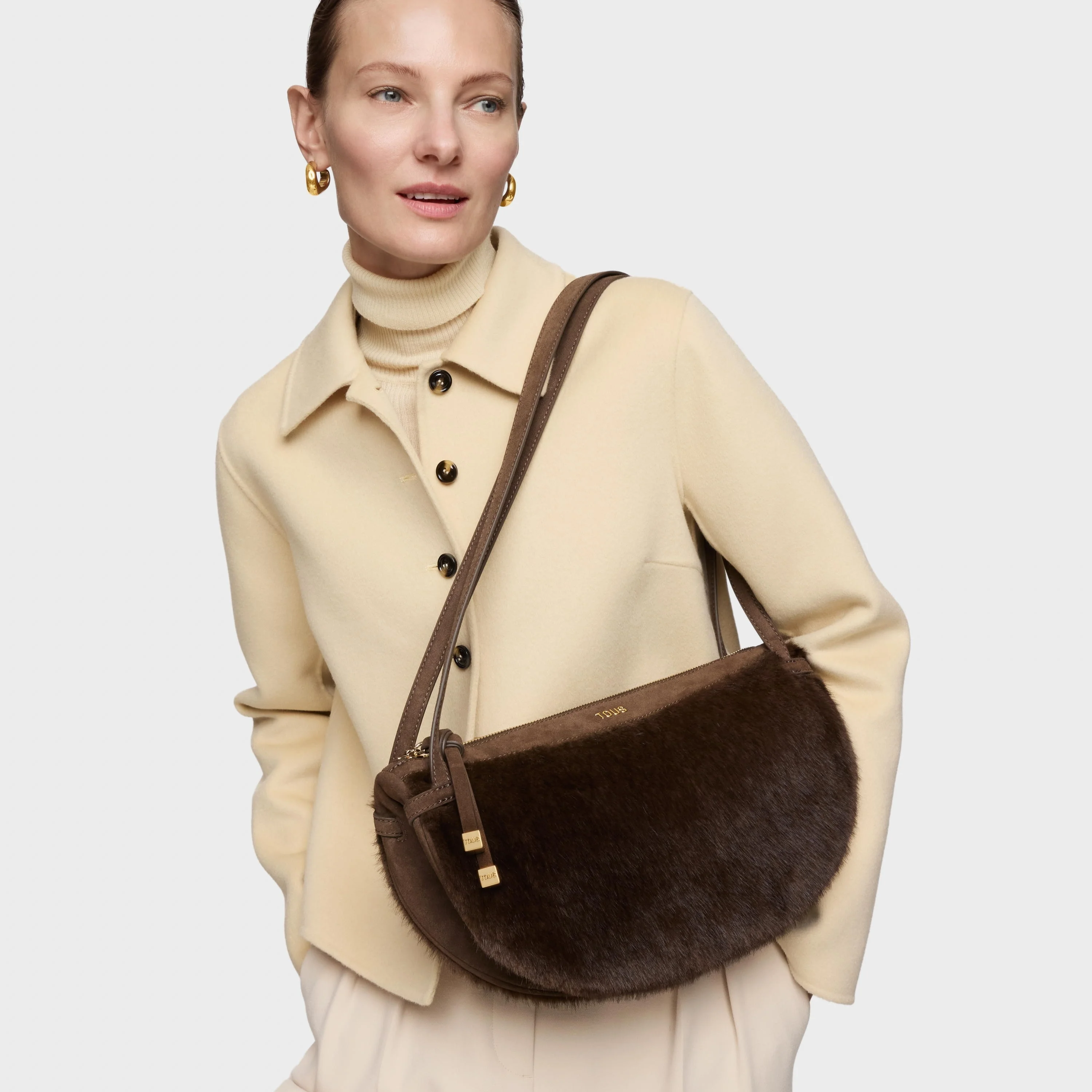 Brown Shoulder bag TOUS Halfmoon - 1