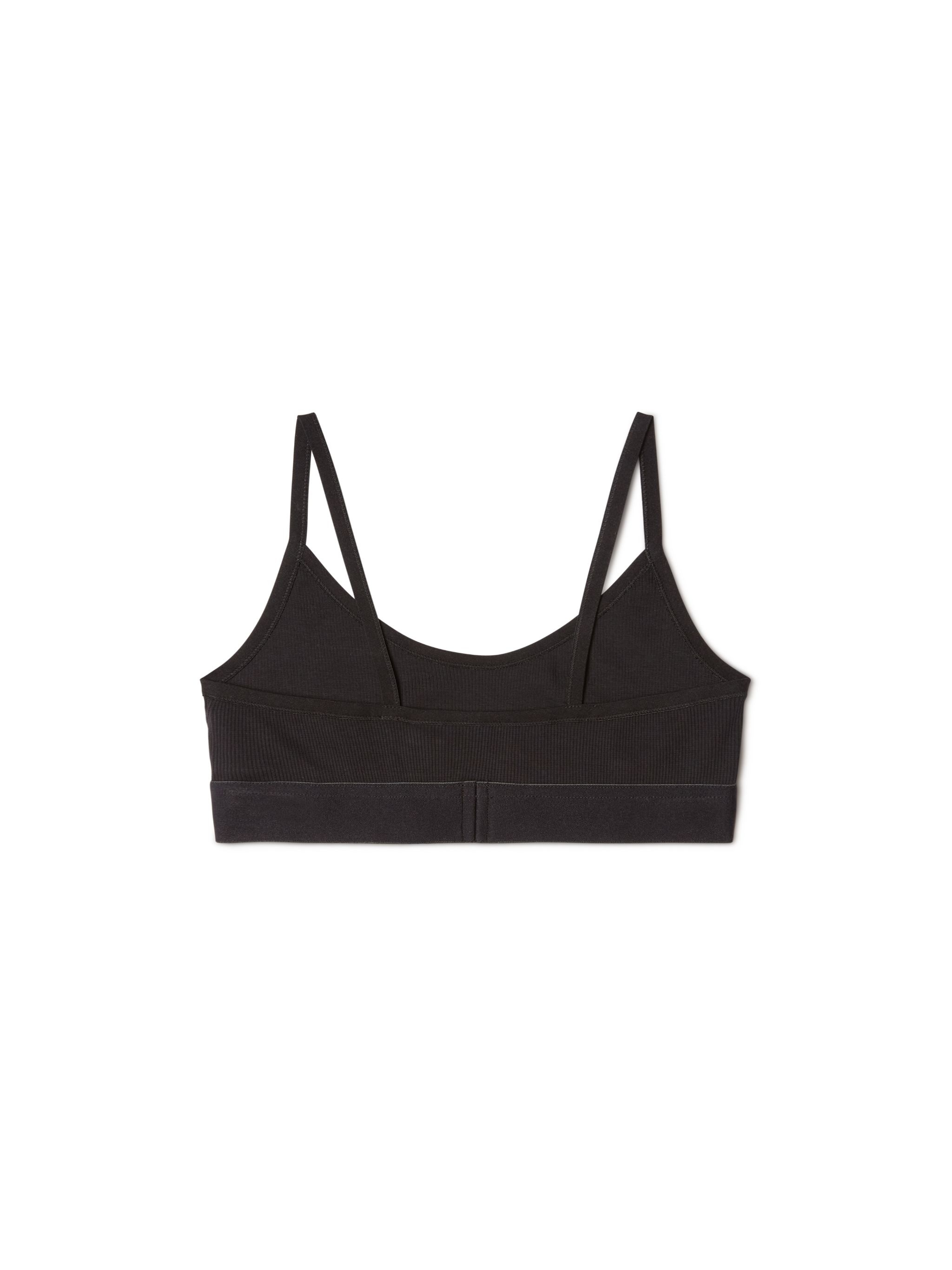 Black/white Off Rib Bralette - 2