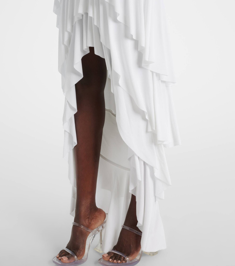 Tiered ruffled asymmetric maxi dress 6
