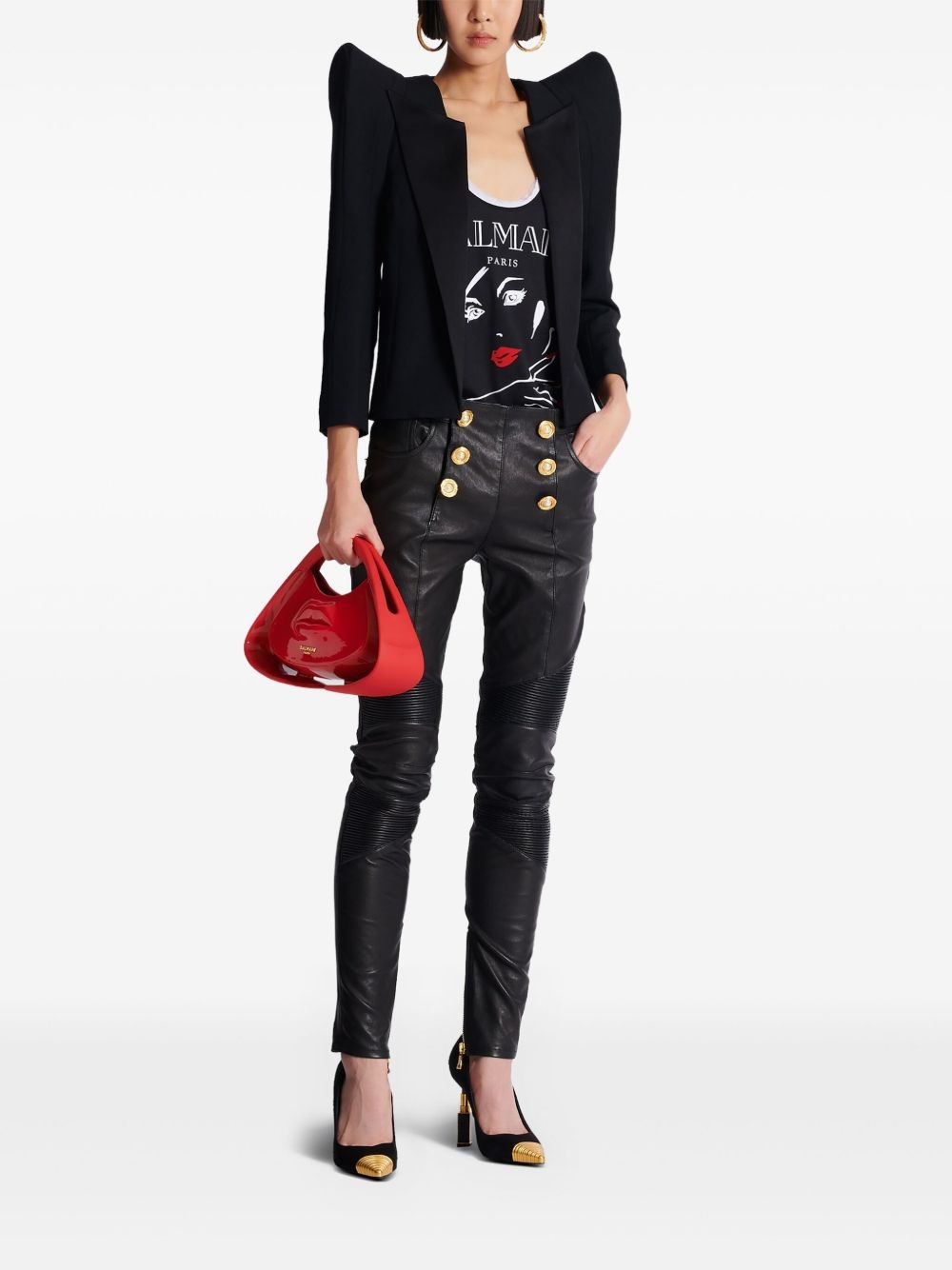 leather skinny trousers - 2