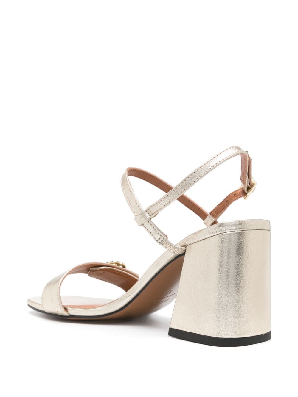 85mm metallic leather sandals - 3