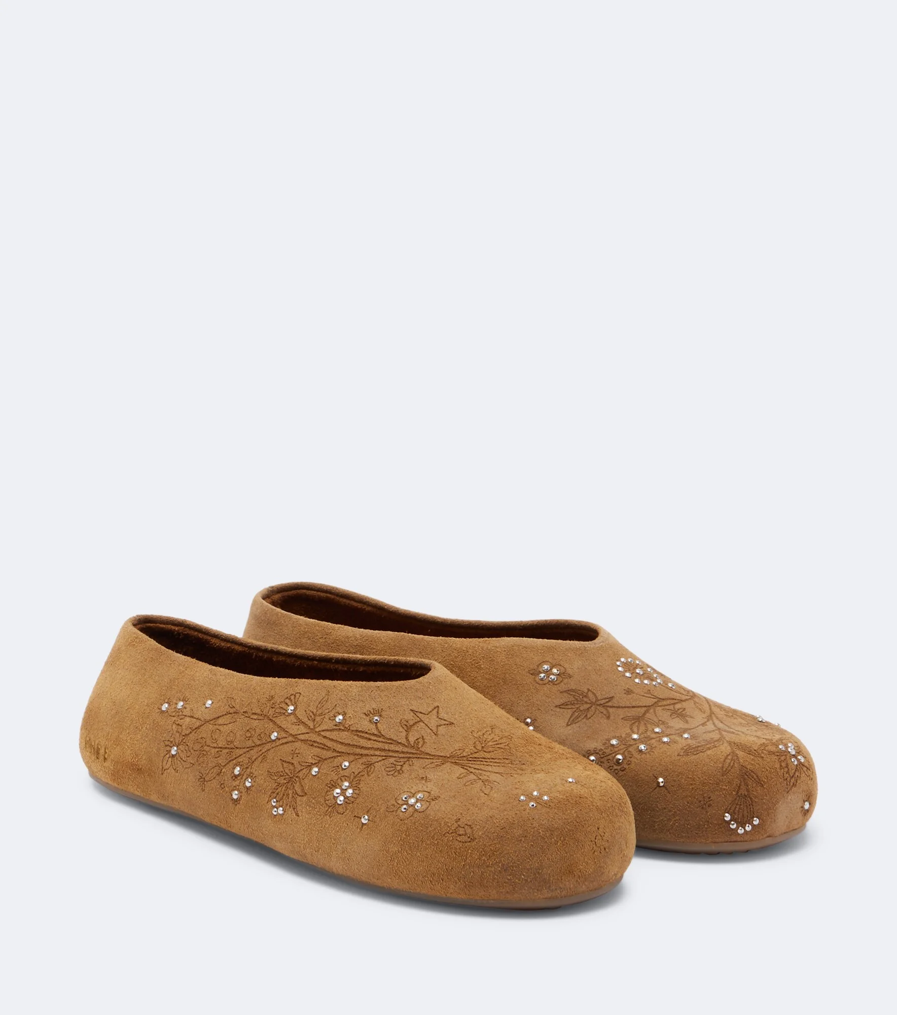 Tierra studded suede slip-on shoes - 1