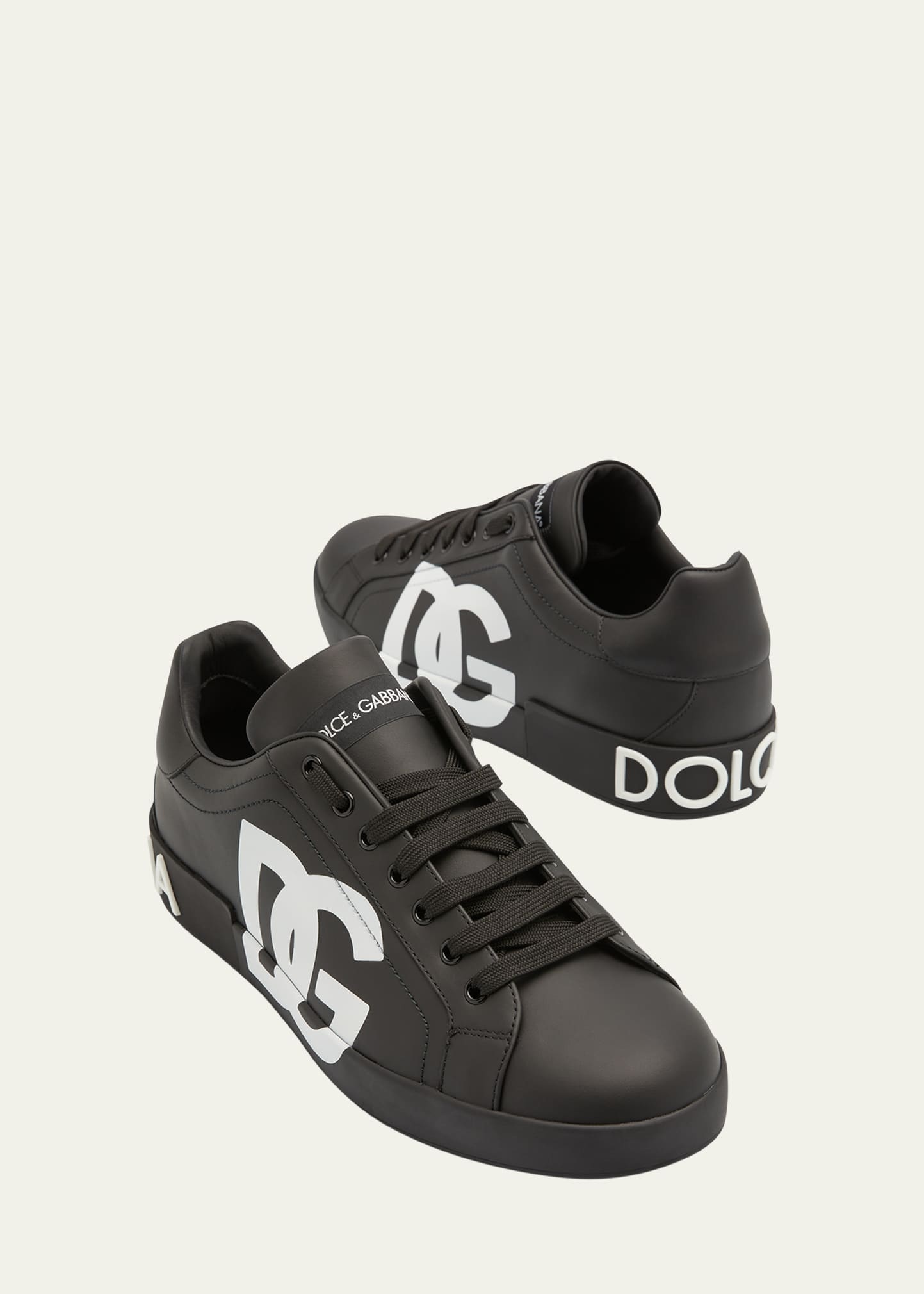 Men's Portofino Leather Low-Top Sneakers - 7