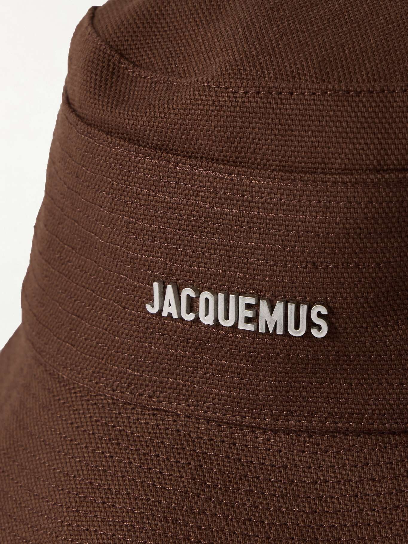 Le Bob De Nimes embellished cotton bucket hat Brown - 3
