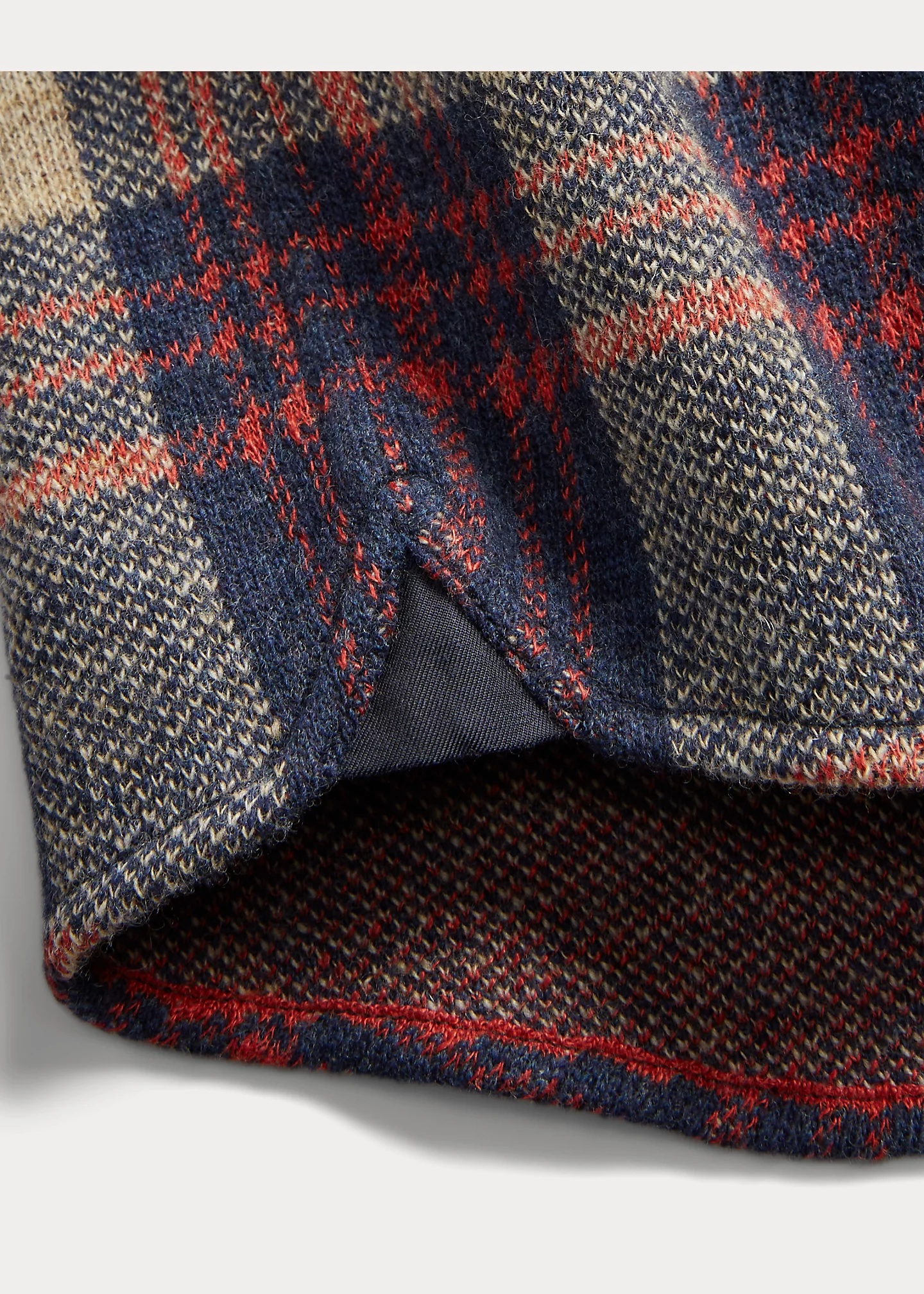 Plaid Wool-Blend Workshirt Sweater - 6