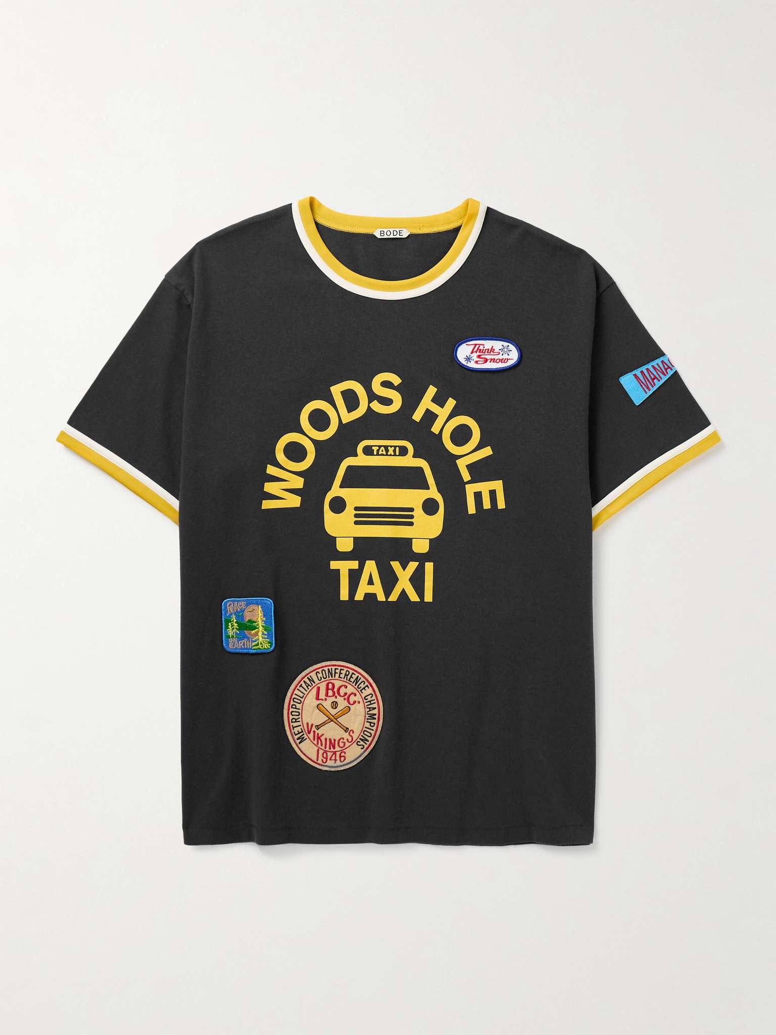 Discount Taxi Printed Appliquéd Cotton-Jersey T-Shirt - 1
