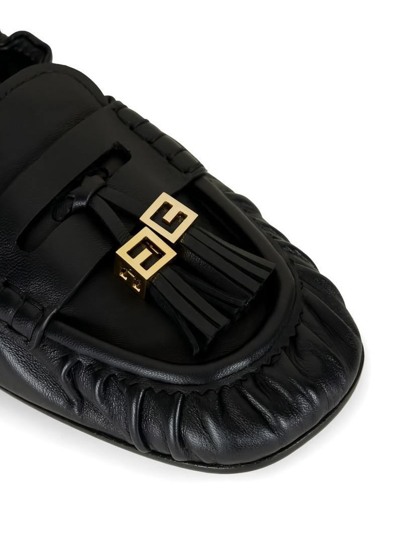 tassel logo nappa leather ballet flats 4