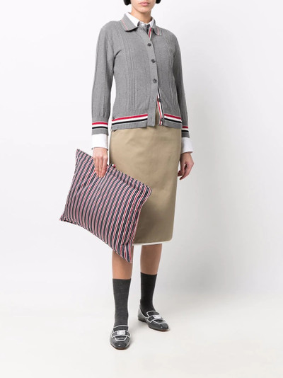 Thom Browne Bar-stripe Pillow clutch outlook